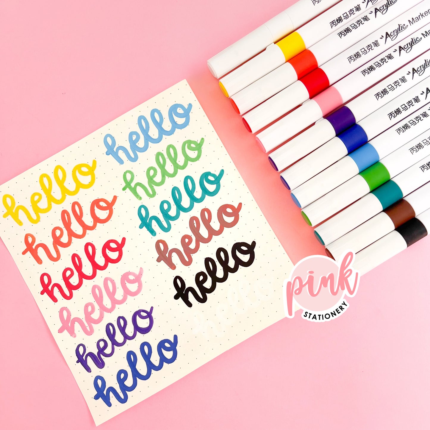 Plumones “Acrylic Marker” 12 pzs