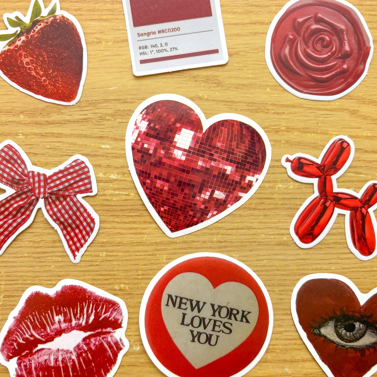 Sticker individuales – Pink Stationery